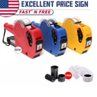 Mx-5500 Price Tag Gun 8 Digits Eos Labeler Marking Machine W  Sticker Labels Ink