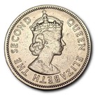 Hong Kong 50 Cents 1965 Copper-nickel Coin Queen Elizabeth Ii Crowned Bust A311