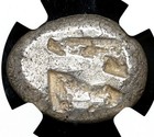 Caria  Mylasa  Circa 520-450 Bc  Silver Stater  Head Of Lion  Ngc Fine