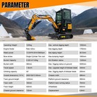 Enclosed Cab 1 2ton Mini Excavator With 13 5hp Gasoline Epa Engine