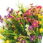 Artificial Flowers Plastic Fake Floral Plants Bouquet Patio Garden Decorations