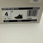 Adidas Ownthegame 3 0 K Basketball Shoes Kids 4 Black Gold Grey Jr8690