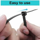 100 Cable Zip Ties 8 Inch Long Cable Ties Heavy Duty Nylon Cord Black 50lb Test