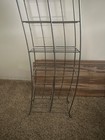 Vintage Gray Wave Cd Storage Tower Steel Wire Holds 234 Modern Media Heavy Duty