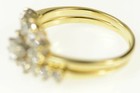 14k Yellow Gold Finish Round Cut White Moissanite Women Engagement Band Ring
