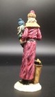 Resin Primitive Vintage Style German Santa Holding Child Figurine