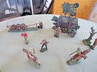 Vintage 1930s Era Toys  Elastolin Lineol Composition Figures Cowboys   Indians
