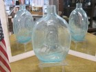  mint 1 Qt ice Blue open Pontiled Gi-42 Washington capt bragg  historical Flask 