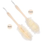 Back Scrubber For Shower  Loofah Long Handle Bath Body Brush  Soft White 