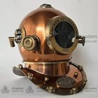 Copper Anchor Diving Helmet Us Navy Mark V Deep Sea Divers Antique Scuba Gift