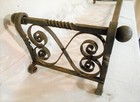 Antique Scrolled Wrought Iron Fireplace Fender