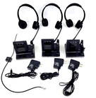 Lot Of Plantronics Wireless Duo Headsets W  C052   W02 Base   Power Supply