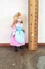 Dollhouse Miniature Girl Doll Porcelain Poseable 1 12 Scale Pink Dress