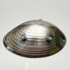 Vintage Silver Plate Clam Shell Footed Trinket Dish