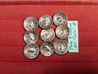 9 Real Genuine Us Buffalo Indian Head Nickel Domed Shank Coin Buttons 3 4  5 s h