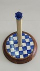 Mackenzie Childs Royal Check Wood Paper Towel Holder