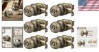 Modern 6-pack Keyless Antique Brass Privacy Door Knobs For Bedroom   Bathroom