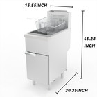 Commercial Deep Fryer Propane 3 Burners 40lbs 90000 Btu 400  f Csa  200  f-400  f