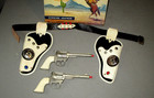 1950 s Proman-hubley Rodeo Toy Cap Guns Californian Double Holser Set- W Box
