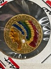 1911-p   5 Indian Head Gold Qtr Eagle-nice Bullion Price Coin-cloisonned Artwork