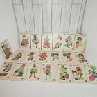 Vintage 1968 Old Maid Jumbo Card Game Milton Bradley 4875 Complete Ephemera