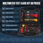 68 Pcs Electrical Multimeter Test Leads Kit Probe Cable Terminal Test Diagnostic