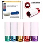5pcs Set 1 2 Inch Impact Drive Lug Nut Socket Non-marring Thin Walled Colour Us