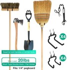 8 Pack Heavy Duty Metal Pegboard Hooks Utility Hangers Garage Workbench Storage