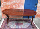 French Mid Century Mahogany Draw Leaf Dining Table