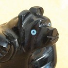 Authentic Navajo Bear Fetish Julia Norton J Norton Signed Black Stone Turquoise
