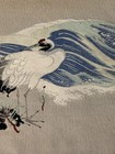 Antique Japanese Silk Tapestry     Beautiful  Auspicious Crane 13-1 2   x15      Mint
