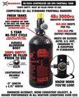 Maddog 48 3000 Aluminum Compressed Air Paintball Tank With Reg -  3 Pack