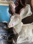 Vintage Used Aluminum Concrete Deer Mold For Concrete Yard Decor