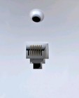 White 2-port Rj12 6pin Telephone Jack Wall Plate Dual Phone Line Outlet