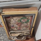 Vintage Pachinko Machine Wood Cabinet Metal Frame Glass Front  Godzilla Edition