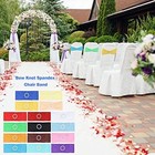 10pcs Chair Cover Stretch Band With Buckle Slider Sashes Bow Wedding Banquet    