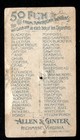 1889 Allen   Ginter Scarce Pickerel Cigarette Card  Free Shipping In Usa