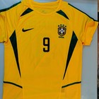 Ronaldo Nazario  9 Signed Autographed Brazil Home Soccer Jersey With Coa