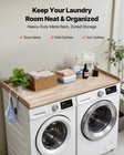 Vevor Washer Dryer Countertop 54x27 5 In Wooden Washer Dryer Topper 2 Hooks Oak