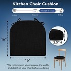 Homelysian Chair Cushions For Dining Chairs  Non Slip Pack Of 6  Black