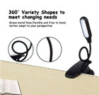 Aaa Battery Led Book Light Flexible Clip On Reading Lamp Bed Travel