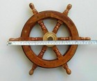 Nautical Wooden Ship Steering Wheel Brass 12 Inch Pirate Wooden Ship Wheel Gift