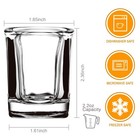 Shot Glasses Set With Heavy Base 2 2 Oz Mini Square Whiskey Shot Glasses Bulk   
