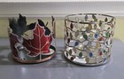Bath   Body Works Christmas Lights   Fall Leaves 3 Wick Metal Candle Holder Lot