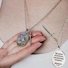 St Michael Archangel Shield Pendant Necklace Catholic Protection Jewelry