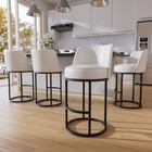 Bar Stools Set Of 2 26  Counter Height Bar Stools Swivel  Leather Barstool Chair