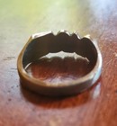 Vintage  love  Ring - Silver Spelled Out Groovy Letters - Pinky child Size