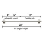 2 Pack Magnetic Curtain Rods For Metal Doors 5 8  Multi-use Versatile Adjustable