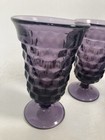 Vintage Purple Glass Fostoria American  Small Juice Glasses  Set 4