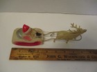 Vintage Celluloid Plastic Santa Claus Sleigh Christmas Decoration - Japan